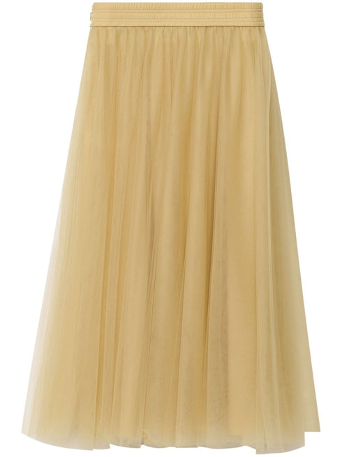 pleated midi skirt